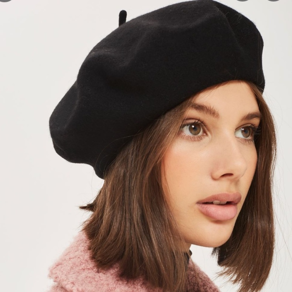 WOOL BLACK BERET